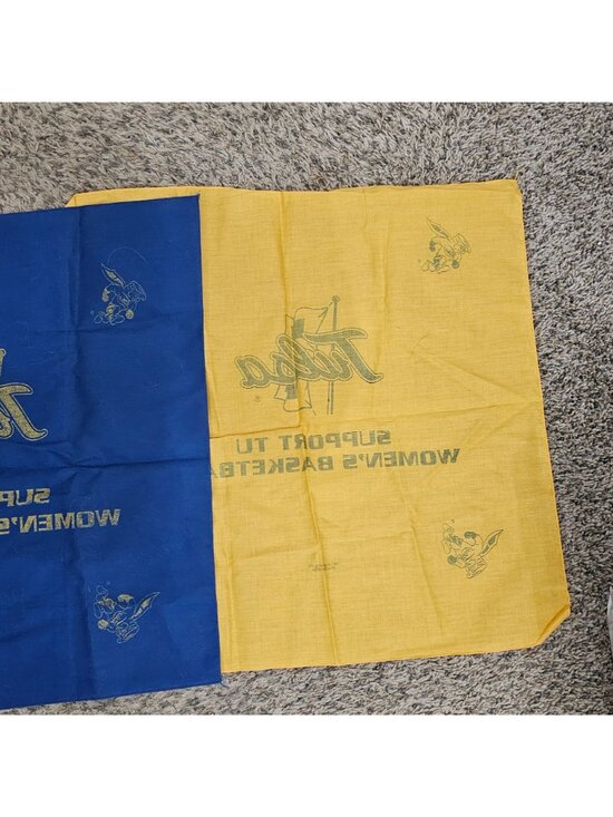 Tulsa Womens Basketball Bandanas Set Of 2 Blue Yellow Sports Memorabilia main image 4